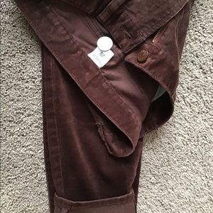 Dark brown j crew corduroy pants size 28